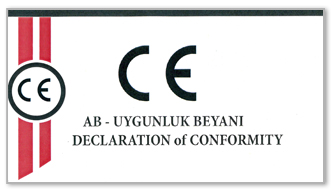 ce sertifikası, ab uygunluk beyanı, gezer köprülü tavan vinçleri, pergel vinçler, makintek makina